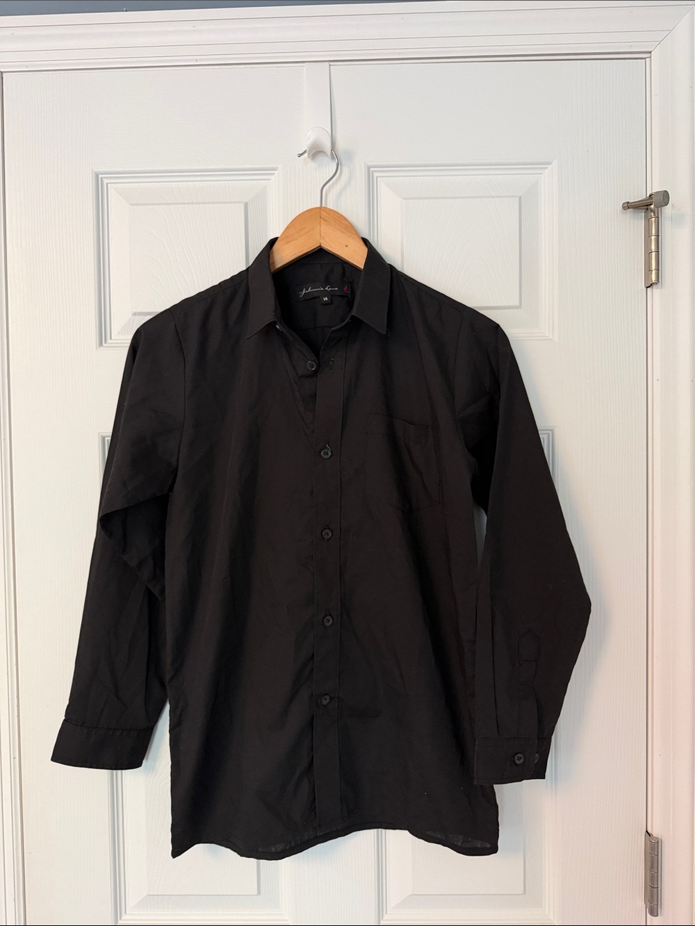 Boys Black Button Down